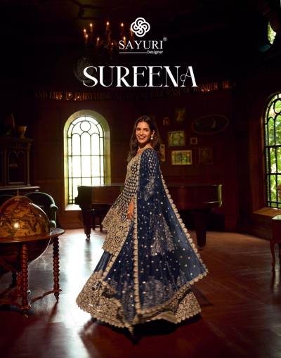 SUREENA BY  SAYURI DESIGNER GEORGETTE LEHENGA CHOLI WHOLESALER IN INDIA